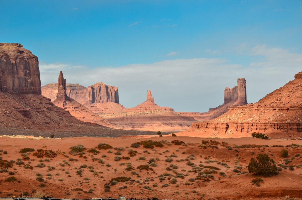 Desert highway at dusk